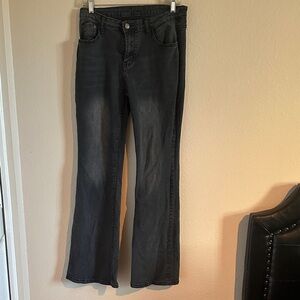 SHEIN Dark Gray Flare Jeans